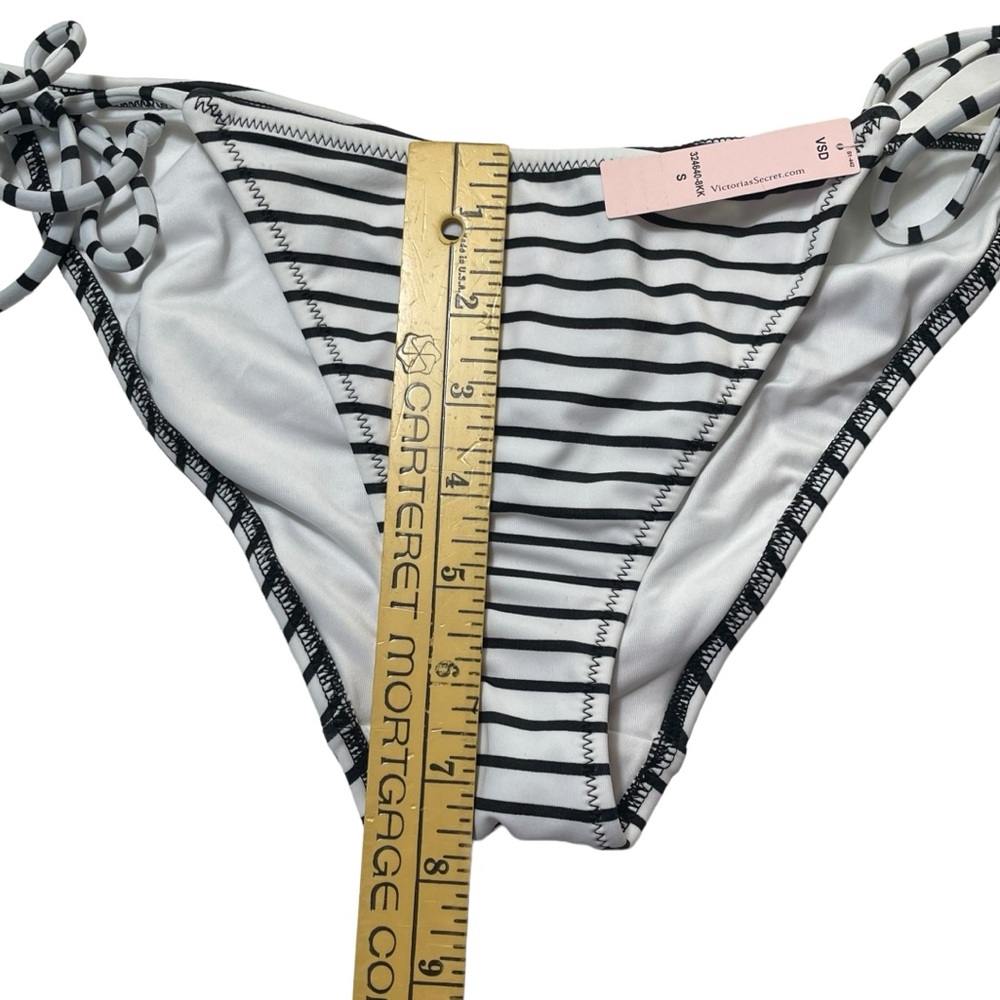 New NWT Victorias Secret Bottom Teeny Bikini String Tie Swim Small S Striped - Picture 13 of 16
